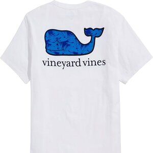 Boys M 12-14 Vineyard Vines Breezy Palm Whale Short-Sleeve Pocket Tee EUC